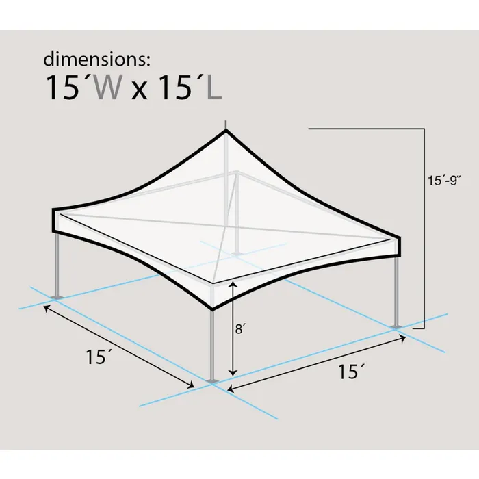 15 x 15 High Peak Tent - Image 4