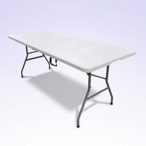 72″ Rectangle Plastic Fold-in-Half Banquet Table
